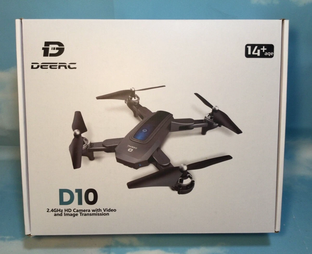 DEERC D10 Foldable Drone 1080p FPV Camera Altitude Hold Headless Mode 2  Battery