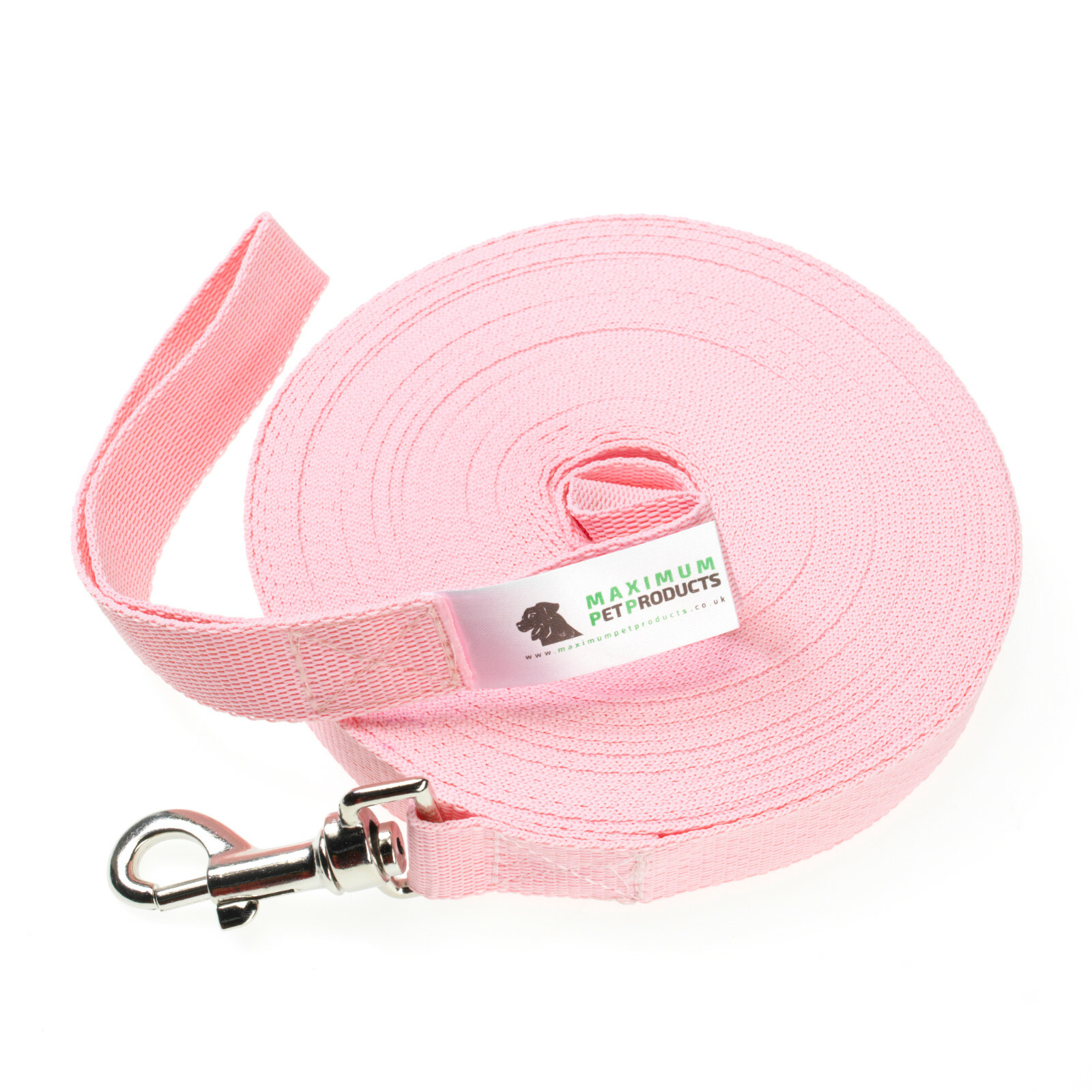 Dog Lead For Training, Tracking & Obedience Recall 65ft 20 Meter Pink