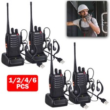 2/4/6 x Baofeng BF-888S Radio Long Range Walkie Talkie 2-Way 16CH UHF 400-470MHZ