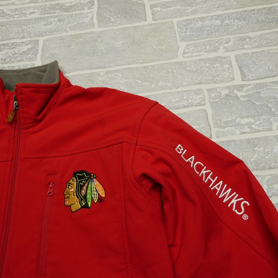 Chaqueta Chicago Blackhawks para mujer XS roja Softshell majestuosa térmica BASE NHL Foto 2 de 4
