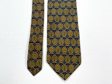 Valentino Cravatte Men's Blue Leaf Pattern Tie 100 Silk Made in Italy