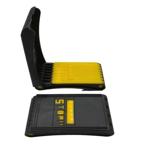 Folding Wheel Chocks for Caravan, Camper Trailer, Boat, 4WD RV Yellow Chock Pair - Picture 4 of 6