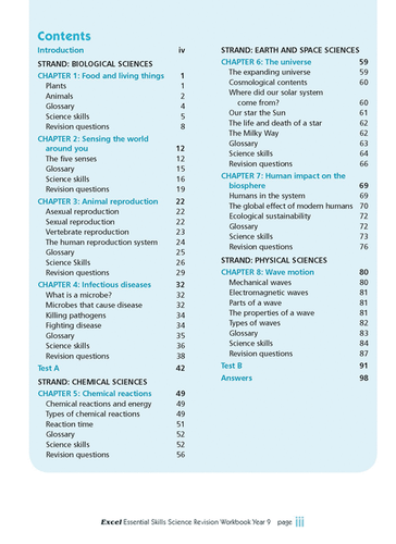 Excel Essential Skills - Science Revision Workbook Year 9 - Picture 2 of 12