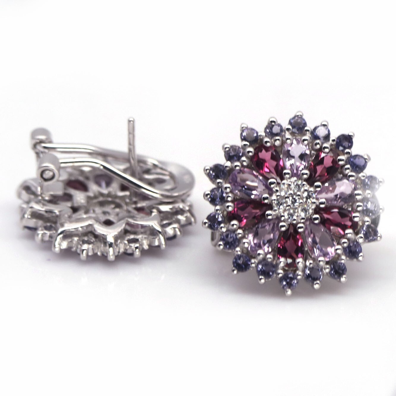 Boucles d'oreilles argent 925 avec améthystes, le cadeau d'anniversaire idéal