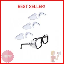 Korty 3/6/10 Pairs Eye Glasses Side Shields, Flexible Slip on Side Shields for S