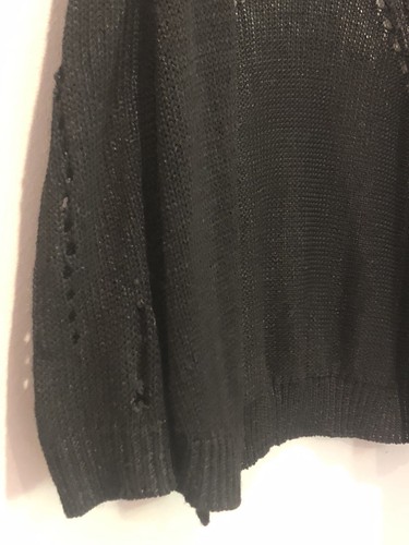VINCE Sweater Womens XS Black Chunky Knit Open Front Cardigan Cropped Classic - Picture 4 of 7