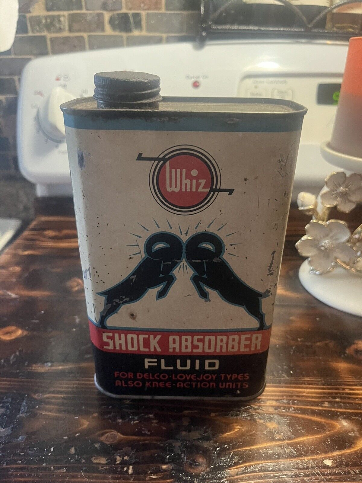 Vintage Whiz Shock Absorber Fluid can 32oz Camron NJ Empty