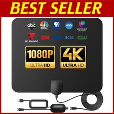 Long Range TV Antenna Indoor - 4K 1080p Smart TV Signal
