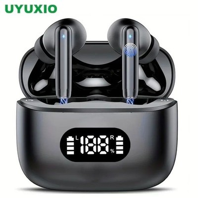 UYUXIO TWS Wireless Earbuds Bluetooth 5.3 Noise Cancelling HD LED Display