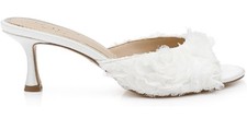 Jewel Badgley Mischka Women's Scarlet Size 7 White Satin