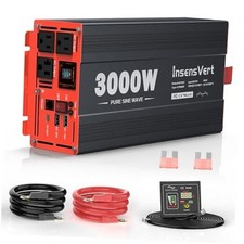3000W Pure Sine Wave Inverter, Car Power Inverter 12V to 120V AC 3000W-12V