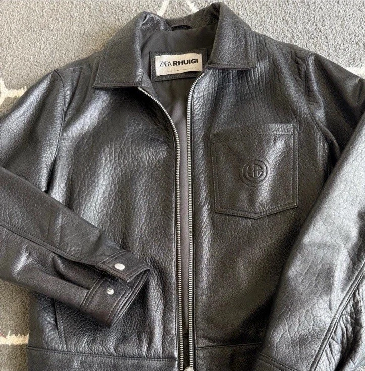 Jaqueta de couro Zara Rhuigi tamanho G - Imagem 2 de 4