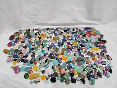 Huge 8 lb Lot Stones Gemstones Beads for Jewelry Making   Drilled 
