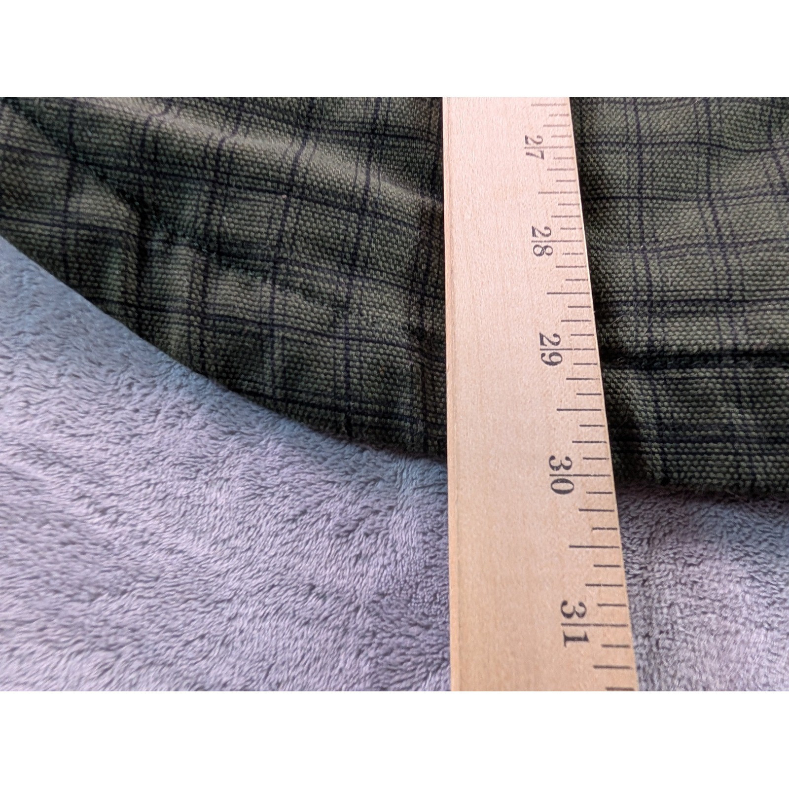 Duluth Trading Co Mens Green Plaid Lined Snap Front Shirt Jacket Medium Cotton image 6