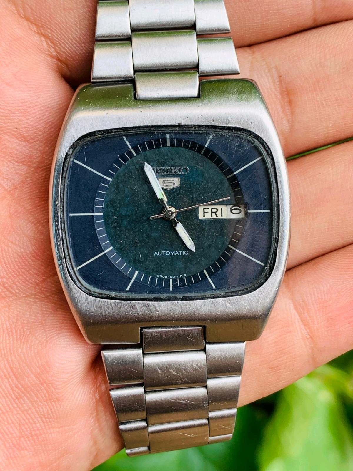 Vintage Seiko 5 Automatic Stainless Steel Watch Made in Japan