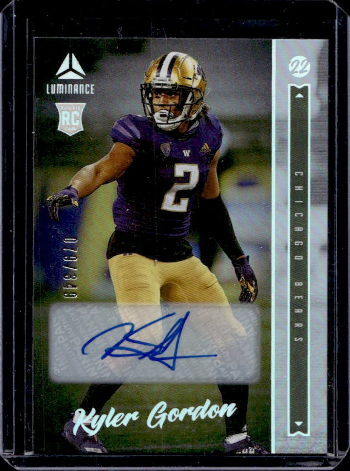 Kyler Gordon Panini Luminance #162 Autograph