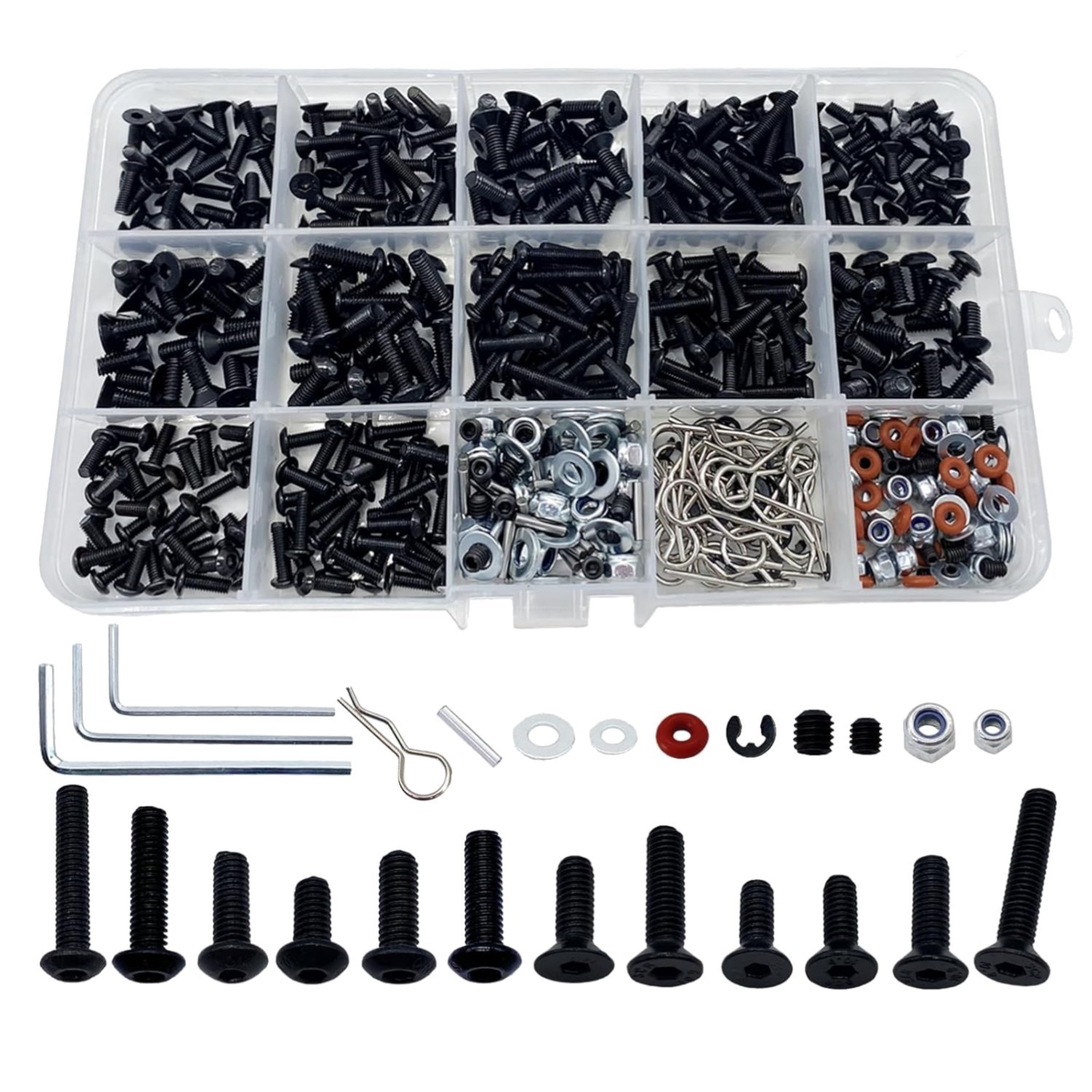 520Pcs Universal RC Screw Kit Screws Assortment Set for Traxxas