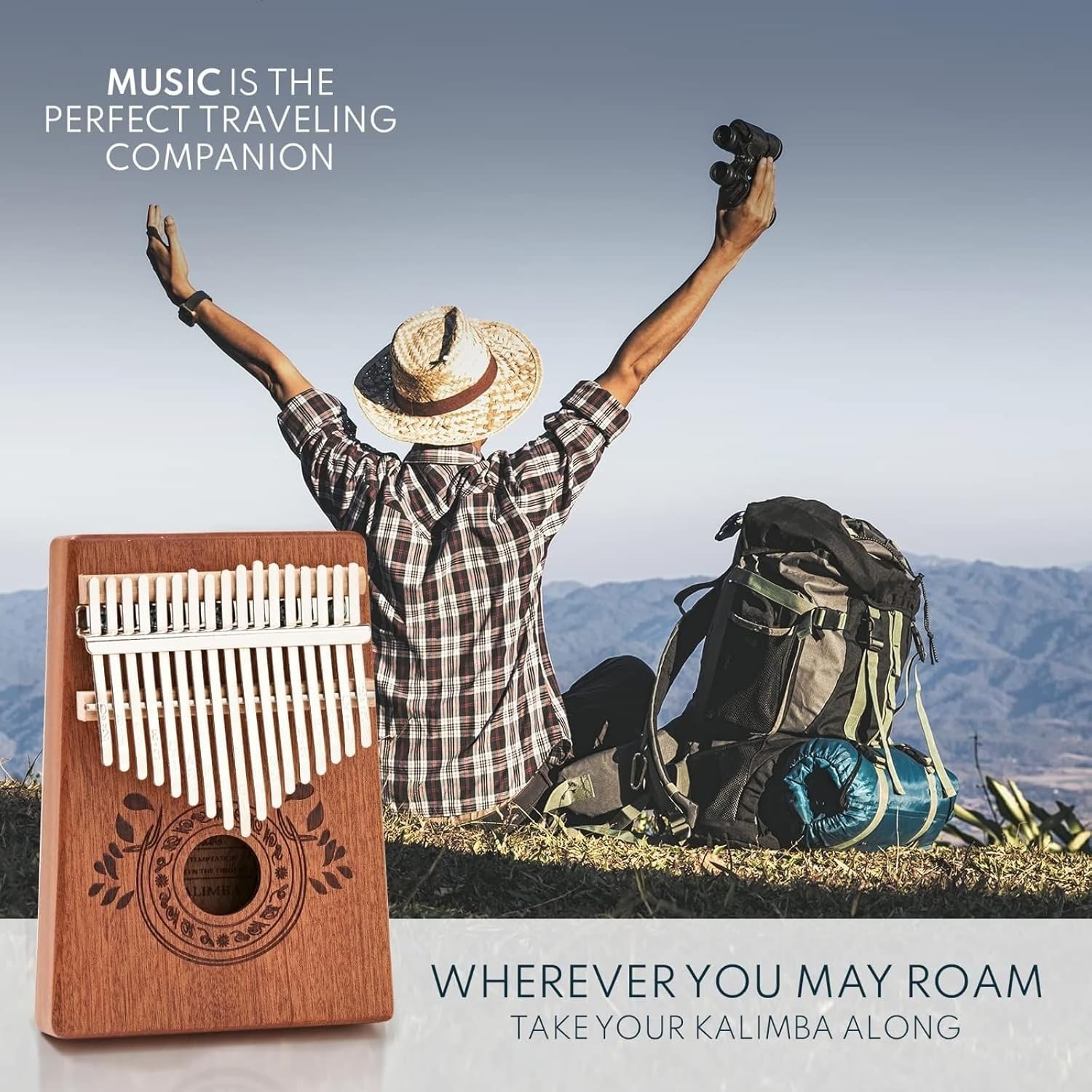 Portable 17-Key Kalimba Thumb Piano - Musical Instrument for All Ages & Gifting