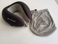 Be Relax My Memory Form Wellness Travel Pillow -Heat Activated Gray Colored EUC