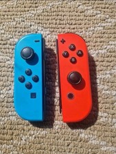 Official Nintendo Switch Left and Right Joy Con Controllers Blue & Red +Straps
