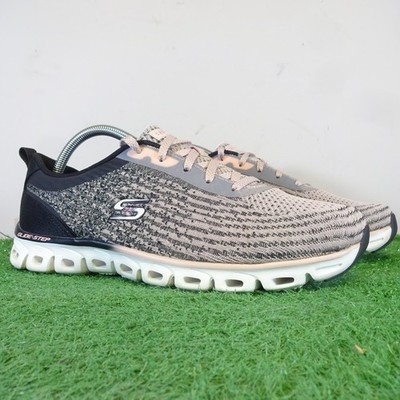Skechers Sneaker Damen Gr. 7 pink schwarz Glide-Step Schnürschuh Komfort Laufschuh