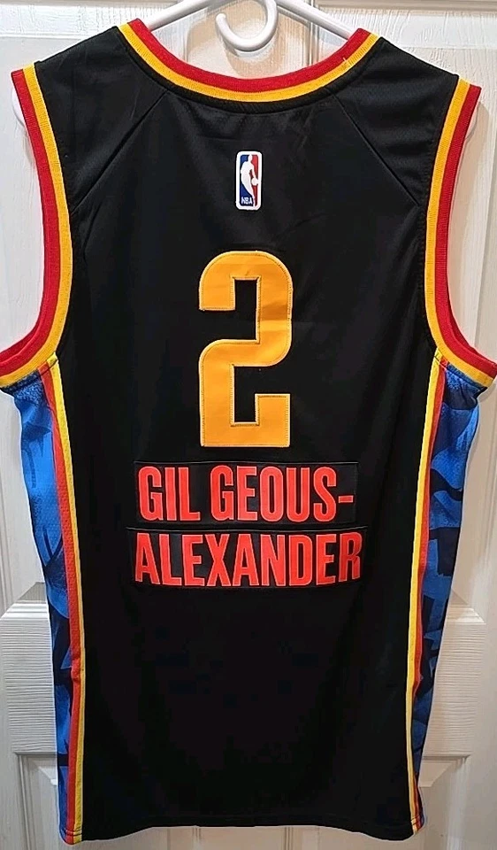 OKC Thunder #2 Shai Gilgeous-Alexander SGA Nike City Edition Jersey Size 50 - XL - Image 3 of 4