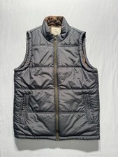 Weatherproof Men's Quilted Gray Vest with Plaid Interior