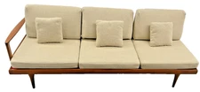 H.W. Klein for Bramin Mobler Danish Teak Sofa w/ Integrated Flip-Top Table – MCM