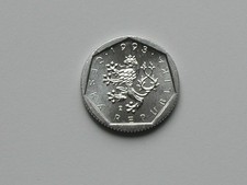 1993 CZECH REPUBLIC Aluminum Coin - 20 Haleru - MS++ UNC lustre - lion rampant