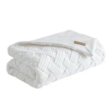 Koolaburra by UGG Crystelle Faux Fur Throw White Oeko Tex 50" x 70" Blanket