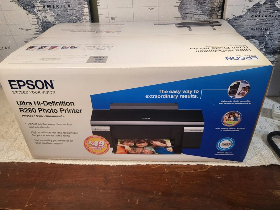 Epson Stylus Photo R280 Ultra Hi-Definition Color Inkjet Printer New Open Box - Image 3 of 4