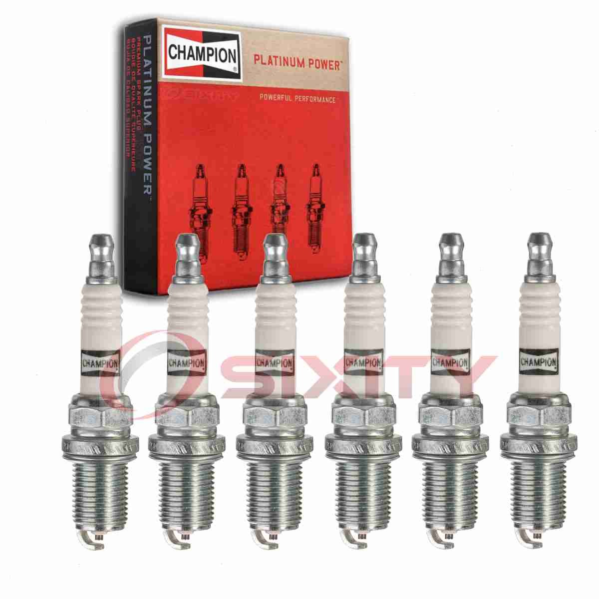 6 pc Champion Platinum Spark Plugs for 1996-2001 Infiniti I30 3.0L V6 sb