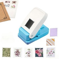 Rectangular Postage Stamp Punch Cutter, 1 x 0.8 Inch Puncher for Blue