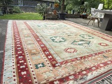 Large HandKnotted Afghan Super Kazak Rug 300 × 360 Wool on Cotton,Vegetable Dyes