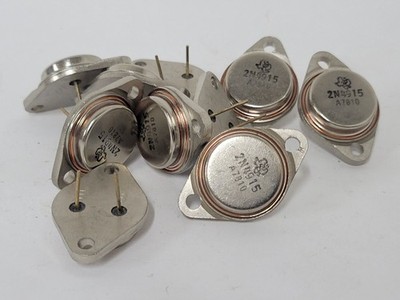 10X  Texas Instruments  2N4915 NPN TRANSISTORS TO-3  NOS