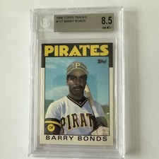 1986 Topps Traded Barry Bonds #11T Rookie Card BGS 8.5. rookie card picture