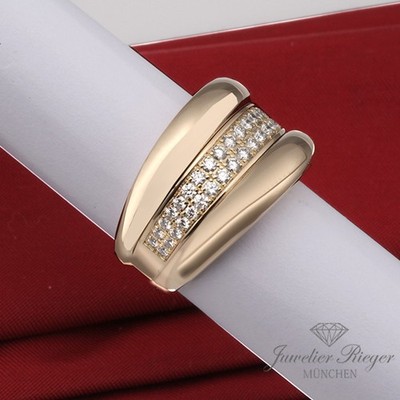 Chopard Ring La Strada Gelbgold 750 Diamanten Brillanten Gr. 56 Schmuck Gold