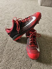 NIKE Air Trout 2 Pro Low Black Red Baseball Metal Spikes Cleats 807133-016 Men15