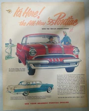 General Motors Car Ad: Pontiac Chieftain 870 Catalina 1955 Size: 11 x 14 inches