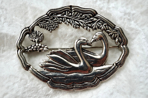 H&H DeMatteo Sterling Silver Swan Brooch/Pin!