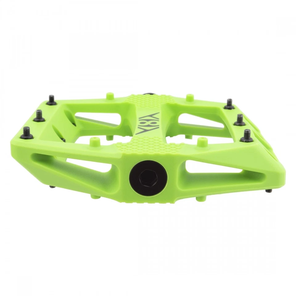 Pedales de plataforma Origin8 con correa eje cromado de 9/16" con cuerpo compuesto cóncavo Foto 4 de 4