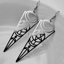 Silver Goth Spike Earrings