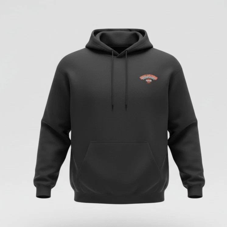 Harley-Davidson Men's White Mountain NH Dealer Fleece Pullover Hoodie - Black