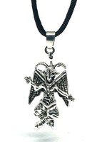 Baphomet AnhäNger Halskette Gekreuztes Bein 3D Statue Ziege Mendes Okkult Sch...