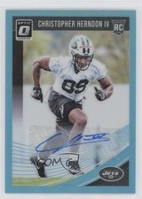 2018 Donruss Optic Rookies Blue Prizm 38/75 Chris Herndon IV #134 Auto pe8