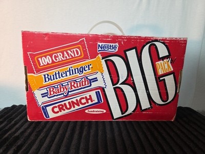 Vtg Nestle Big Pack Fundraising Box Baby Ruth Butterfinger Crunch 100 Grand
