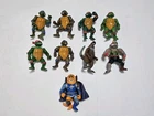 Vintage Playmates 1980s / 1990s TMNT Teenage Mutant Ninja Turtles 9 Figures READ