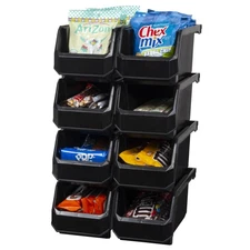 Plastic Containers for Organizing and Storage Bins for Closet, Kitchen, Offic...
