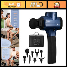 Percussion Muscle Massage Gun for Athletes - 8 Heads, 5 Speeds, Deep Tissue Reco