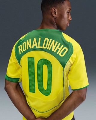 ブラジル リイシュー ジャージー #10 ロナウジーニョ IF2941-731 Shirt Nike Brazil 10 Ronaldinho Reissue 2004 Size L Limited